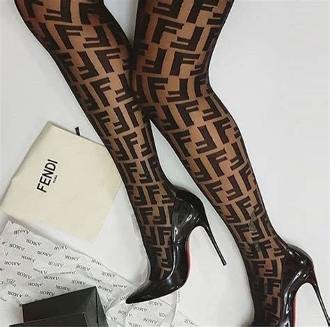 fendi tights logo|fendi inspired stockings.